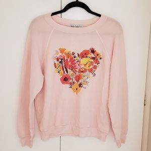 Wildfox Womens pink long sleeve flower pattern